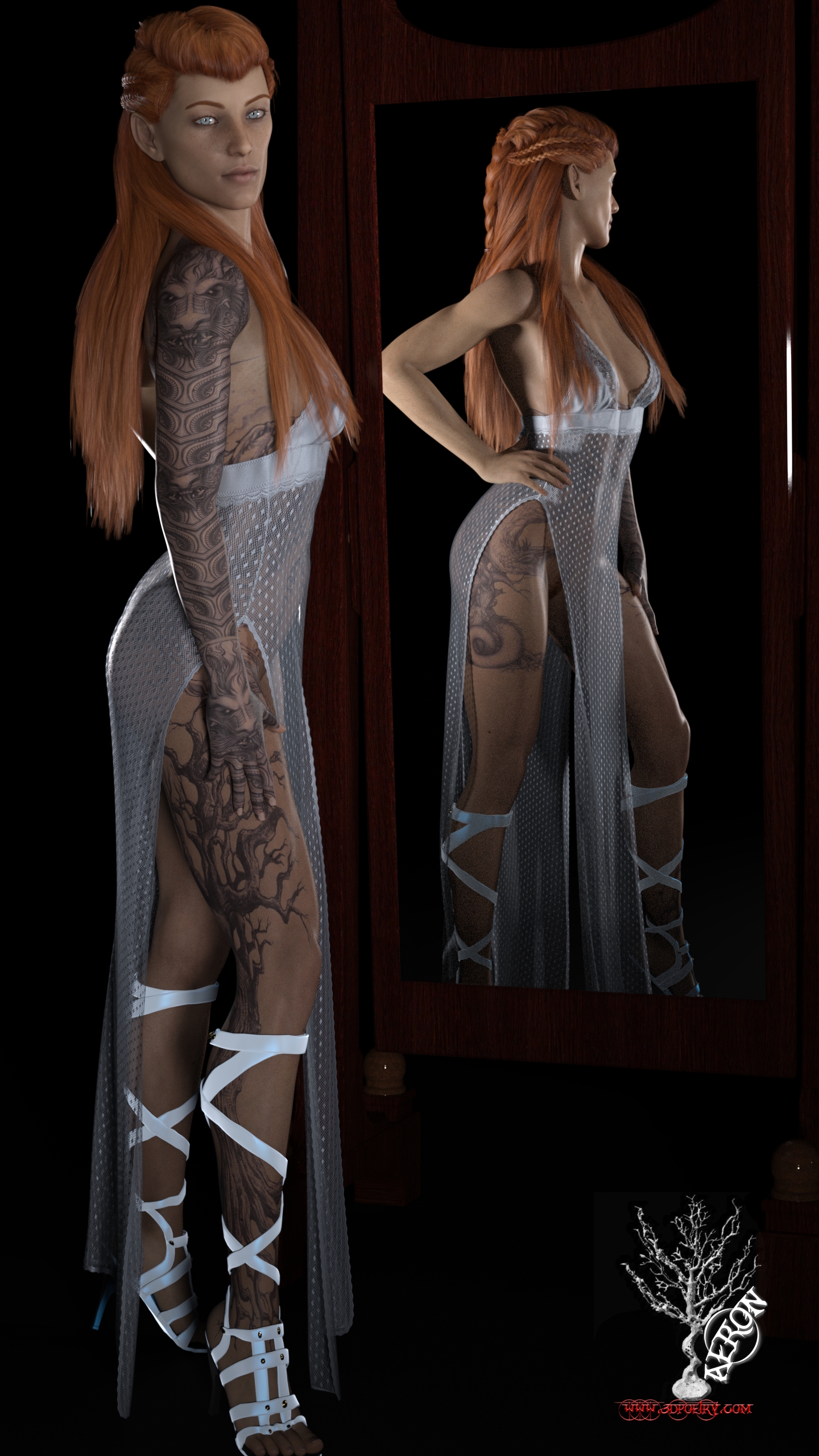 Working on a new character, no post work done, straight out of the render.
