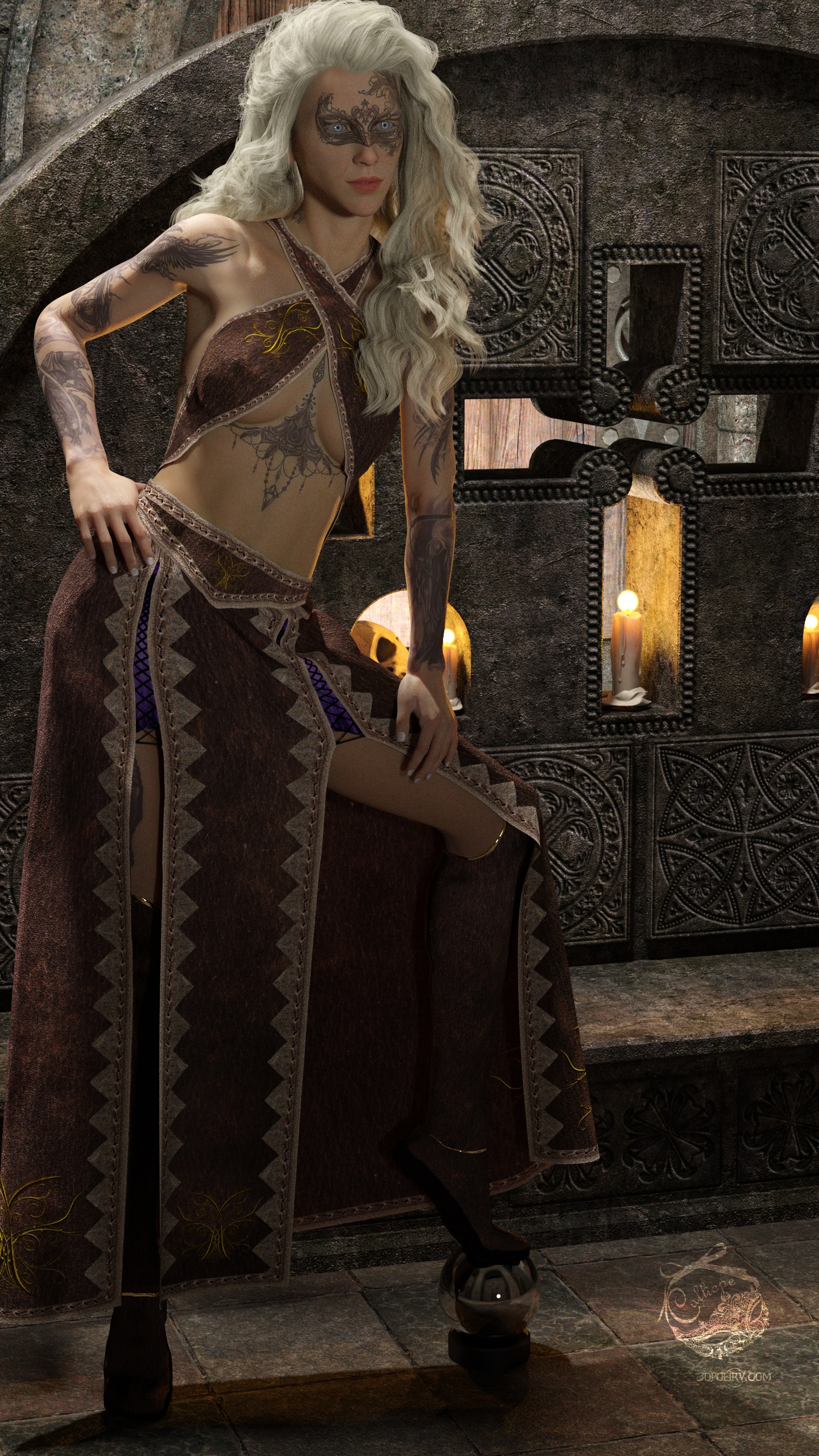 Calliope has been busy working on her Confessor dress.  Many trials and tribulations to get this far.