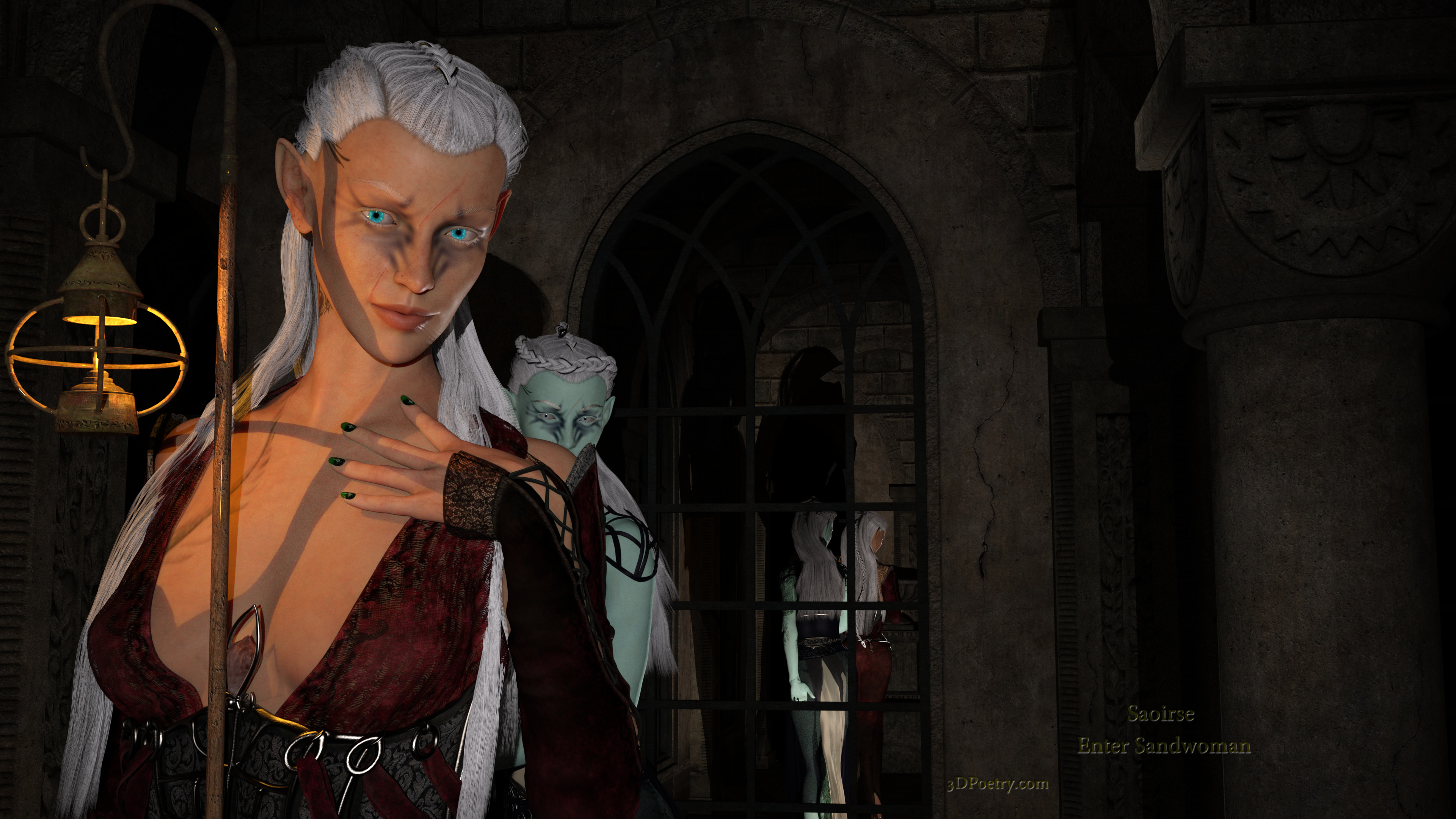 This one didn't turn out to good.  She looks more like a ghoul than a night walker.  No Dramas, back to the drawing board.