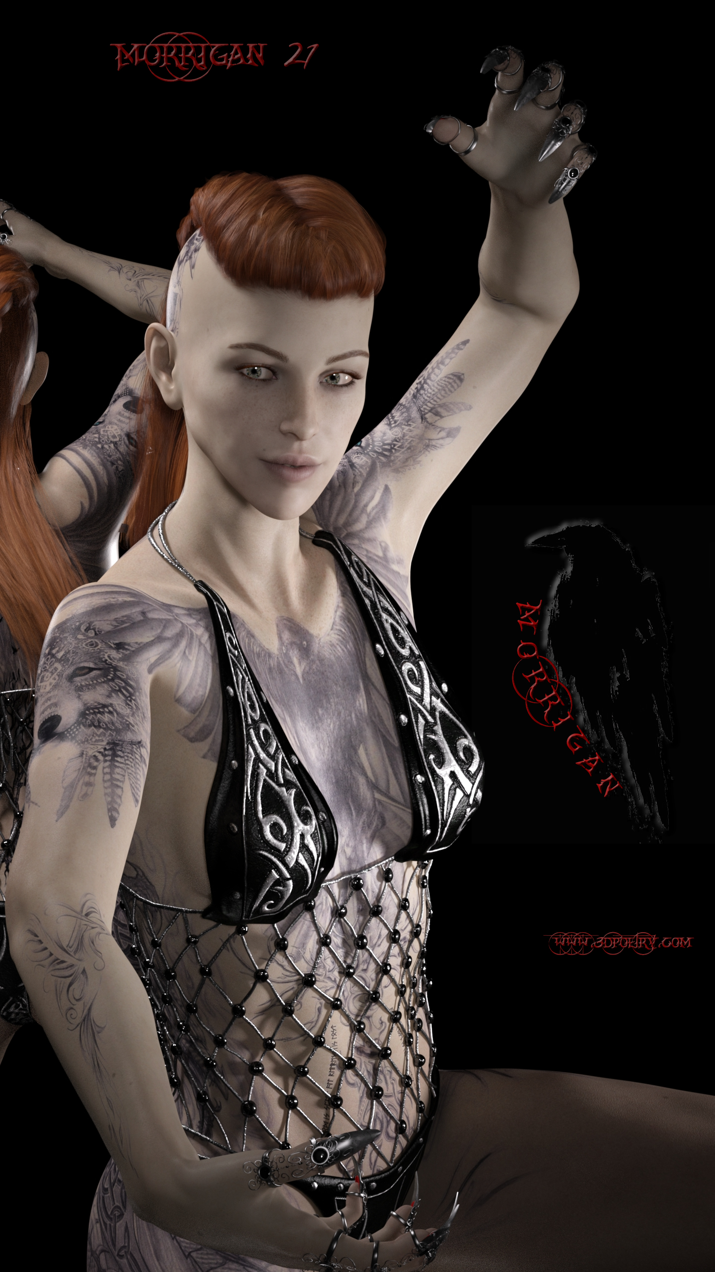 TWork in progress with Morrigans hair and skins
