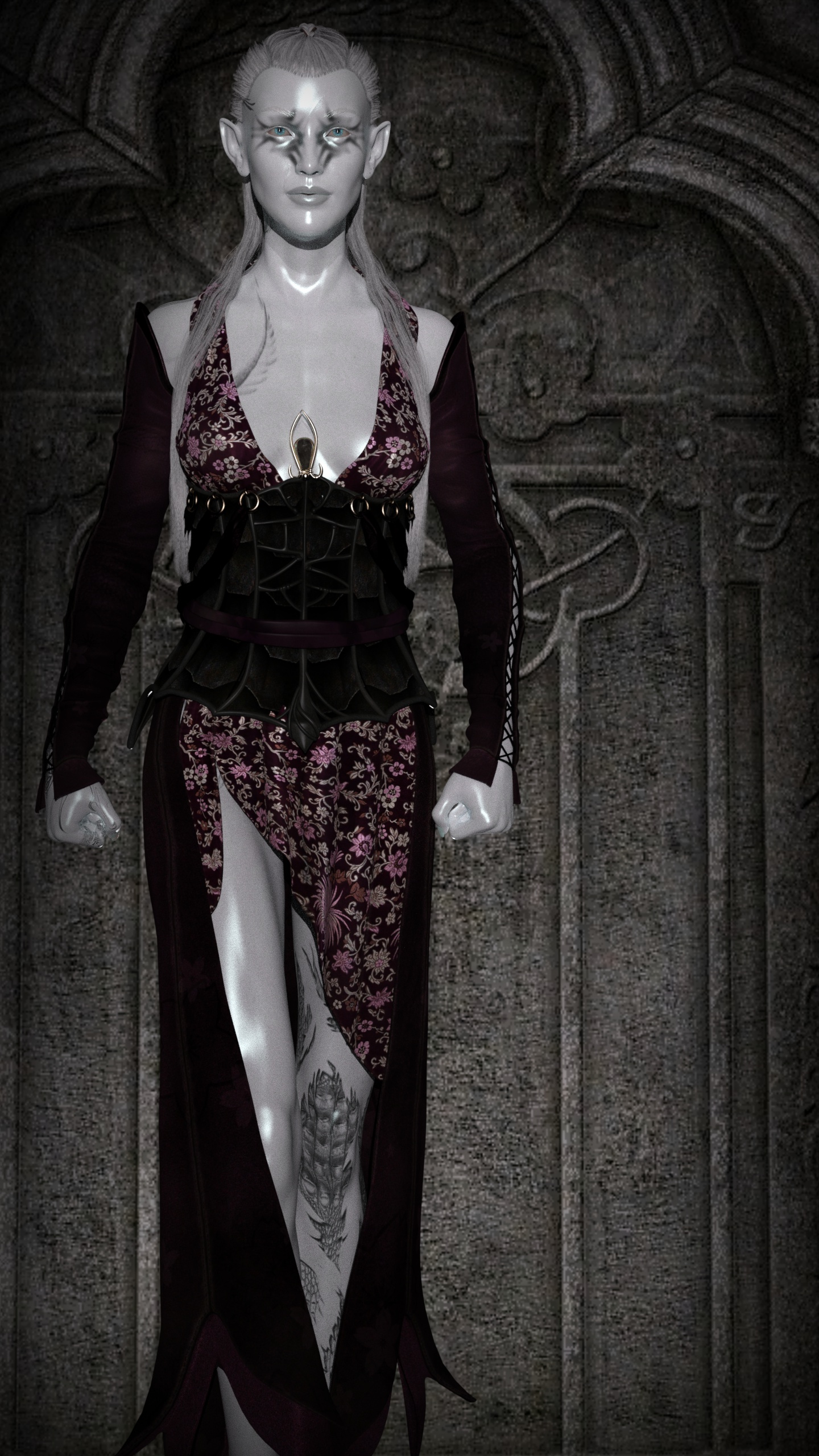 Still defining Saoirse's Night walker skin.  Coming along alright, but not quite right. Any way, back to fixing the website.