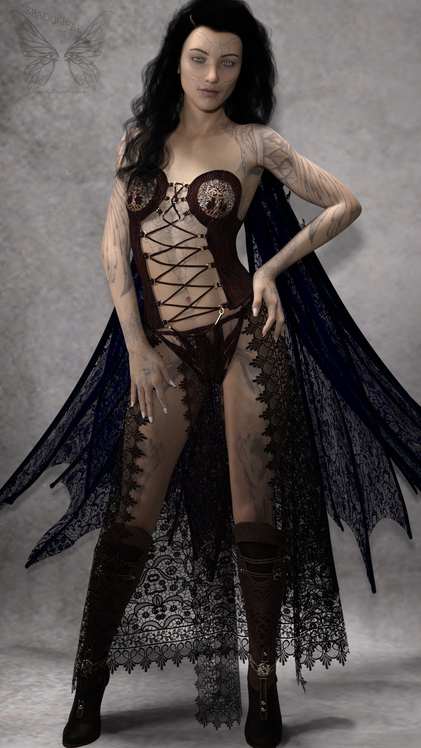 Showcasing ShadowFaes dress (Boots are from Blood Oath).