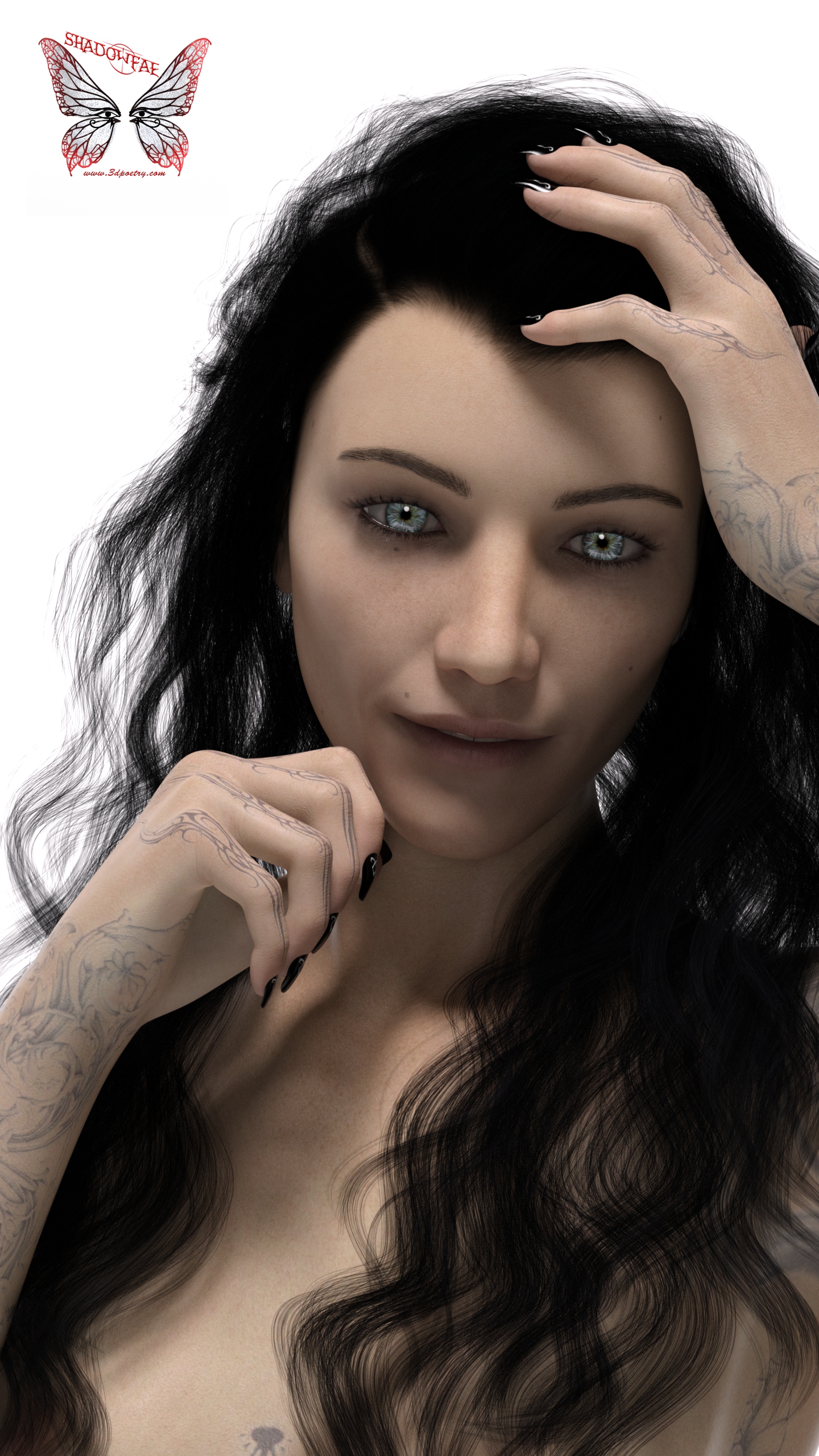 My wife asked for ShadowFae to have no facial tattoos, so here you go.