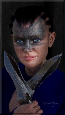 Playing with ideas, and back to the drawing board.  Hair still not right, fighting a losing battle.