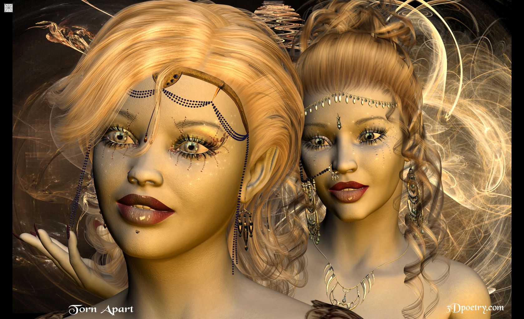 I liked the girls som much that I rendered them separately from Torn